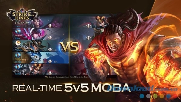 Strike of Kings cho Android thiết kế gameplay 5v5 tại thời gian thực
