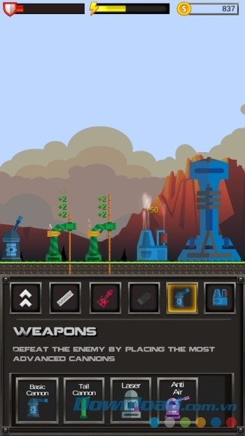 Lựa chọn các loại vũ khí để bảo vệ pháo đài