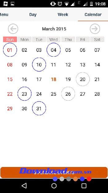 Student Agenda được tích hợp ứng dụng lịch