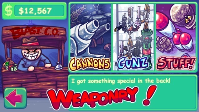 Vô số vũ khí với các tầm bắn khác nhau