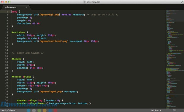 Sublime Text làm việc với CSS