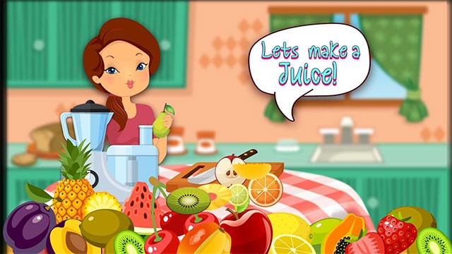 Bé tập làm nước ép với rất nhiều loại trái cây nhiệt đới thơm ngon