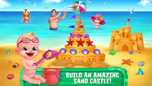 Xây dựng lâu đài cát tuyệt đẹp trên bãi biển