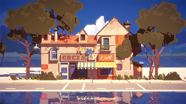 Sắp xếp các khối xây dựng trên lưới để tạo nên nhà cửa, cửa hàng hoặc cả khu phố