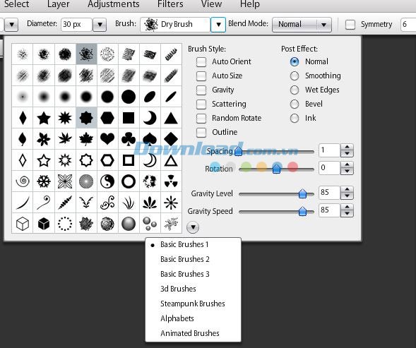 Brush trong Sumo Paint