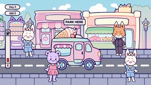 Sundae Drive là game mô phỏng xe bán kem có đồ họa dễ thương