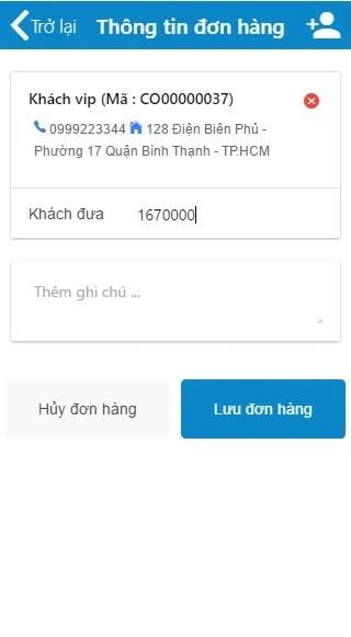 Thông tin đơn hàng trên Suno