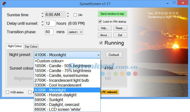 Tải SunsetScreen miễn phí