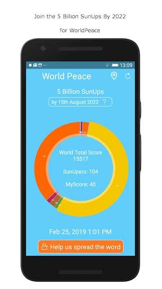 Lưu điểm số của bạn và tham gia #5BillionSunUps