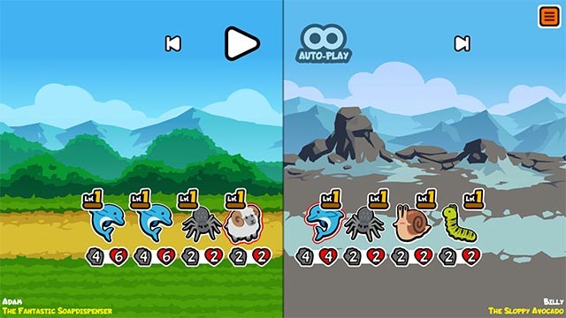 Các trận đấu trong Super Auto Pets diễn ra tự động