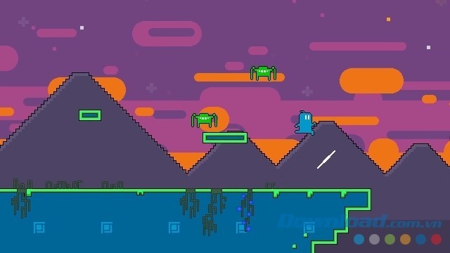 Đối đầu với những kẻ địch có màu xanh lá cây trong game phiêu lưu mới Super Blue Boy Planet cho máy tính