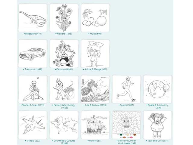 Các bức tranh sống động được chia thành nhiều chủ đề khác nhau