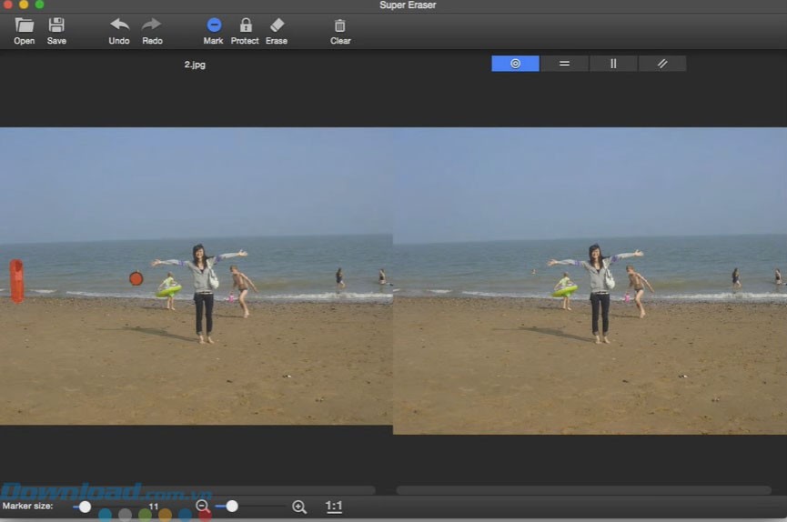 Giao diện Super Eraser cho Mac