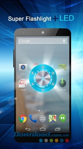 Biến Android thành đèn pin với Super Flashlight + LED