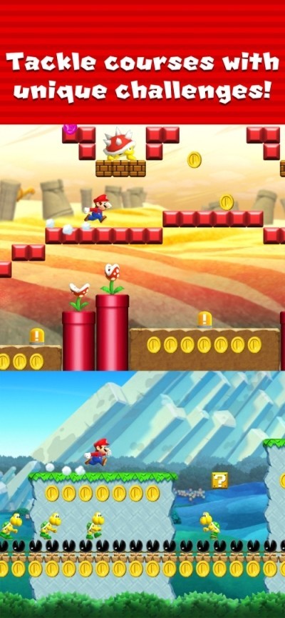 Game Mario ăn nấm trên di động