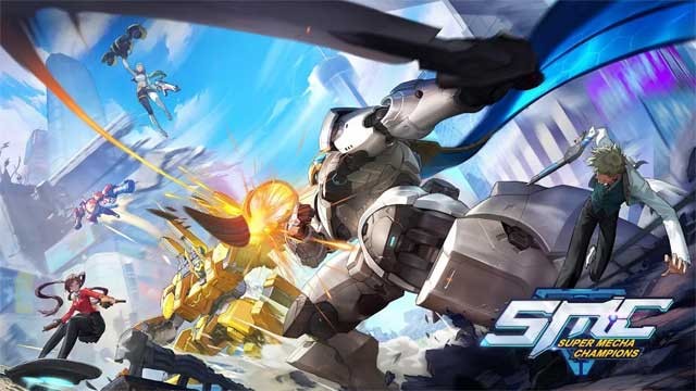Trải nghiệm đấu trường sinh tồn rực lửa trong game Super Mecha Champions cho Android
