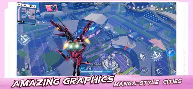 Super Mecha Champions sở hữu nền đồ họa theo phong cách anime đẹp mắt