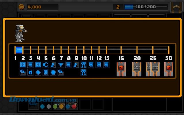 Nâng cấp robot trong game Super Mechs