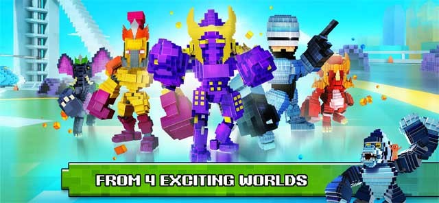 Khám phá 4 thế giới thú vị trong Super Pixel Heroes