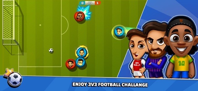 Thưởng thức các trận đấu bóng 3v3 trực tuyến hấp dẫn trong game Super Soccer 3V3