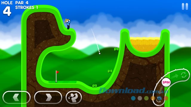 Giao diện chơi game Super Stickman Golf 3