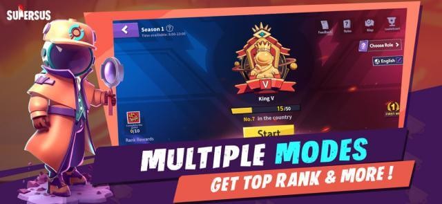 Game Super Sus có gameplay giống Among Us, với nhiều chế độ chơi