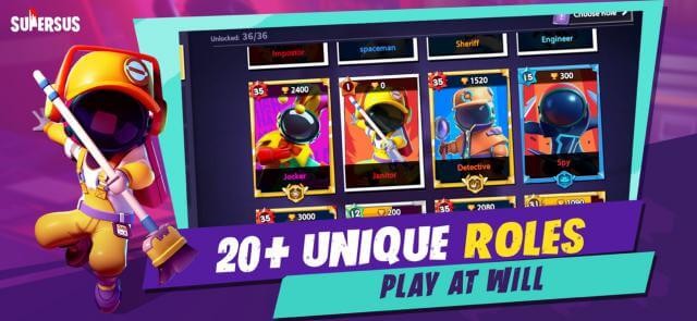 Hơn 20 vai trò khác nhau cho bạn lựa chọn