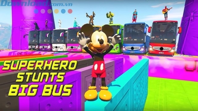 Game lái xe buýt cùng siêu anh hùng