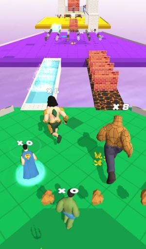 Superhero Bridge Race 3D cho bạn tham gia vào cuộc chạy đua cùng các siêu anh hùng