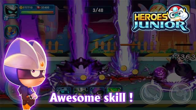 Trang bị cho chiến binh của bạn vũ khí và những kỹ năng tuyệt vời trong Super Hero Junior cho Android