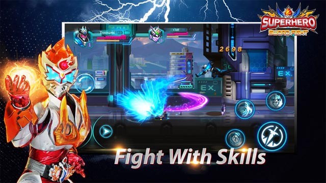 Mỗi siêu anh hùng trong Superhero Sword sở hữu kỹ năng khác nhau