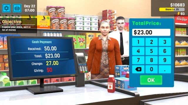 Quét mã vạch, thu ngân qua tiền mặt hoặc thẻ tín dụng, và đảm bảo khách hàng hài lòng