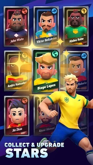 Thu thập và nâng cấp các ngôi sao sân cỏ