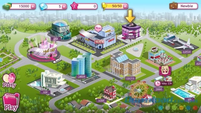 Bản đồ game Superstar Life
