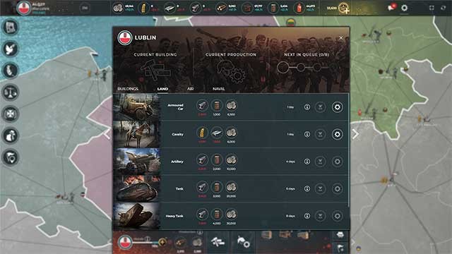 Quân đội và các phương tiện được mô phỏng sát với lịch sử