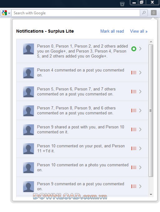 Surplus Lite extension