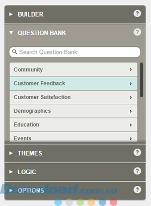 Ngân hàng câu hỏi chia theo mục