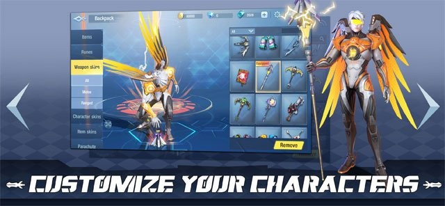 Tùy chỉnh nhân vật của bạn với vũ khí và trang bị