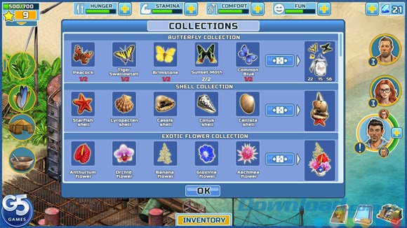 Nhiều đồ vật để sưu tập