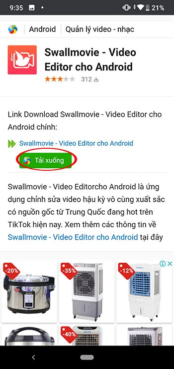 Huong dan cai dat Swallmovie de lam video TikTok 6