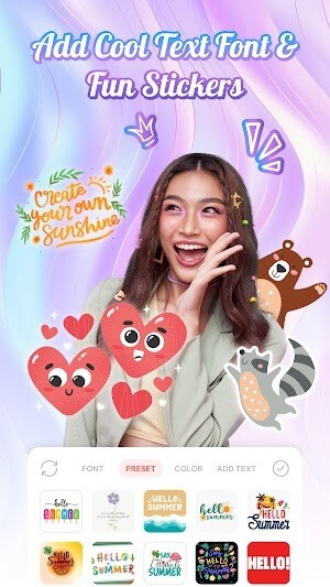 Thêm văn bản hoặc nhãn dán vào ảnh