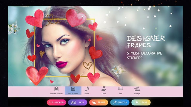 Thêm khung ảnh và thay đổi hình nền với ứng dụng Sweet Camera cho Windows 10