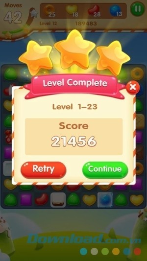 Hoàn thành màn chơi Sweet Candy Fever cho Android