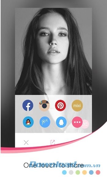 Chia sẻ ảnh nhanh chóng trên Sweet Selfie