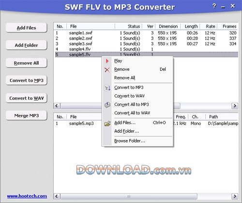 SWF FLV to MP3 Converter
