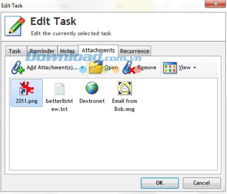Đính kèm tập tin
