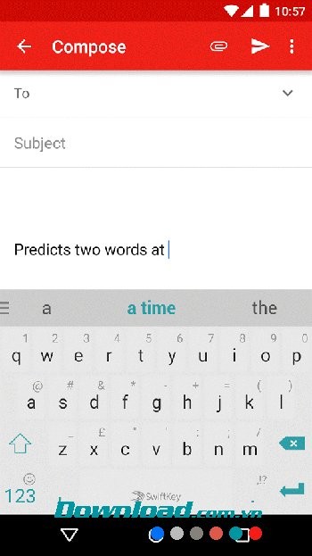 SwiftKey Beta hỗ trợ tính năng dự đoán hai từ