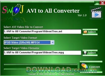 SWiJ AVI to All Converter