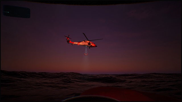 Phối hợp với trực thăng cứu hộ để giải cứu những người sống sót