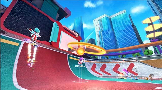 Điều khiển ván trượt để vượt qua hàng phòng thủ của đối phương